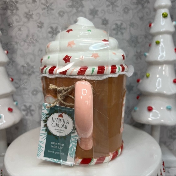 Hearth & Gnome Christmas Cafe Gingerbread Coffee Mug w/ Whipped Cream Mug Topper - Picture 3 of 12